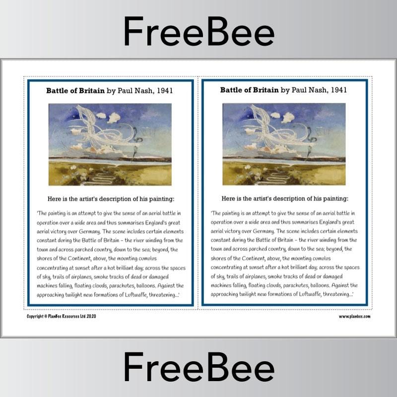 PlanBee Downloadable Paul Nash Battle of Britain images by PlanBee