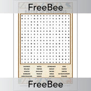 PlanBee Free Battle of Hastings Word Search by PlanBee
