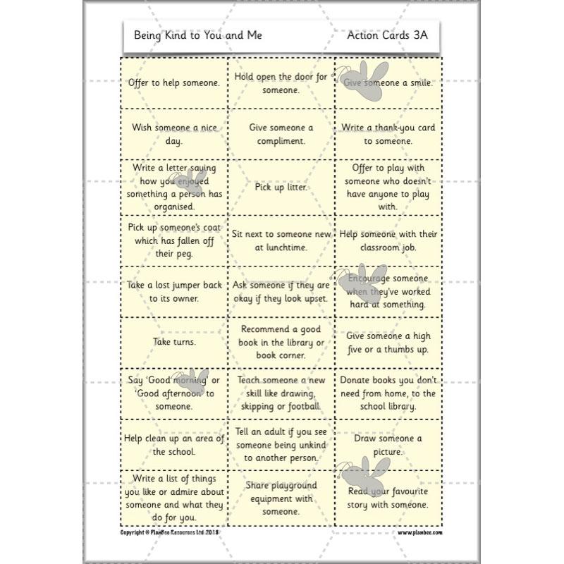 PlanBee ESR PSHE Friendship KS1 Being Kind Lessons