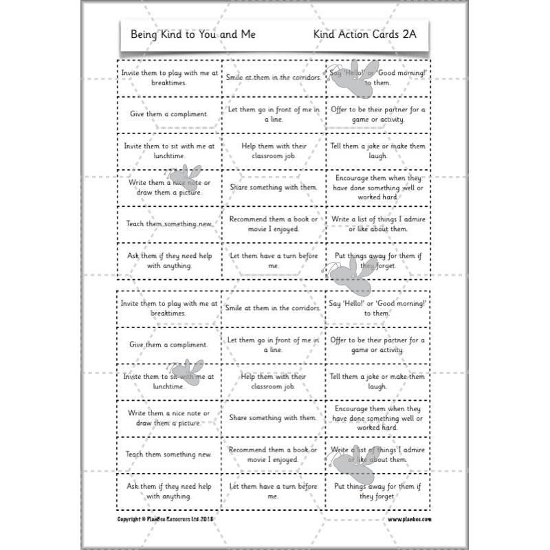 PlanBee ESR PSHE Friendship KS1 Being Kind Lessons