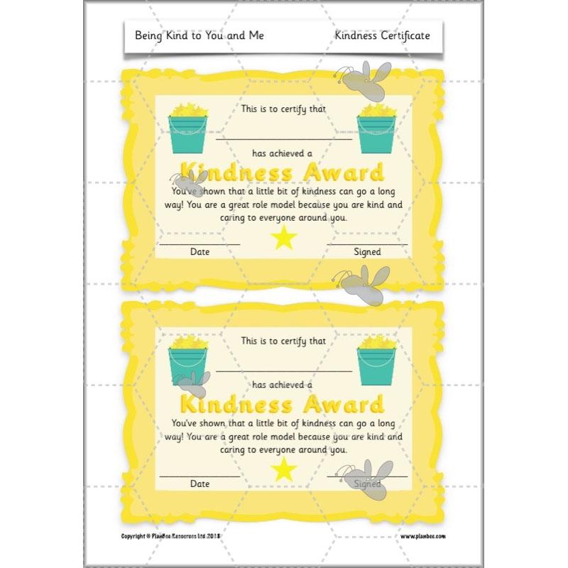 PlanBee ESR PSHE Friendship KS1 Being Kind Lessons