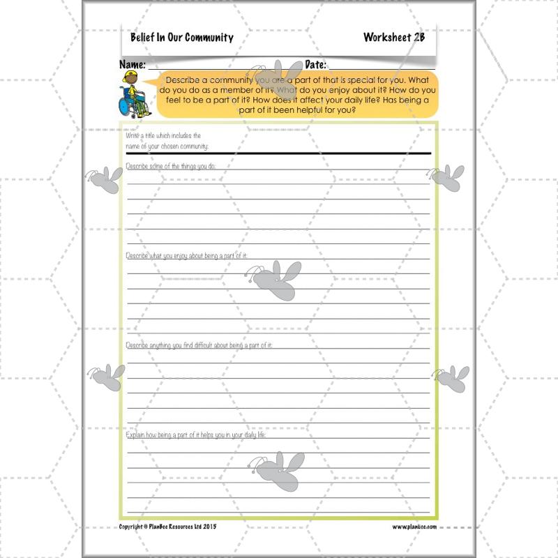 PlanBee Belief In Our Community: Complete set of KS2 RE lessons