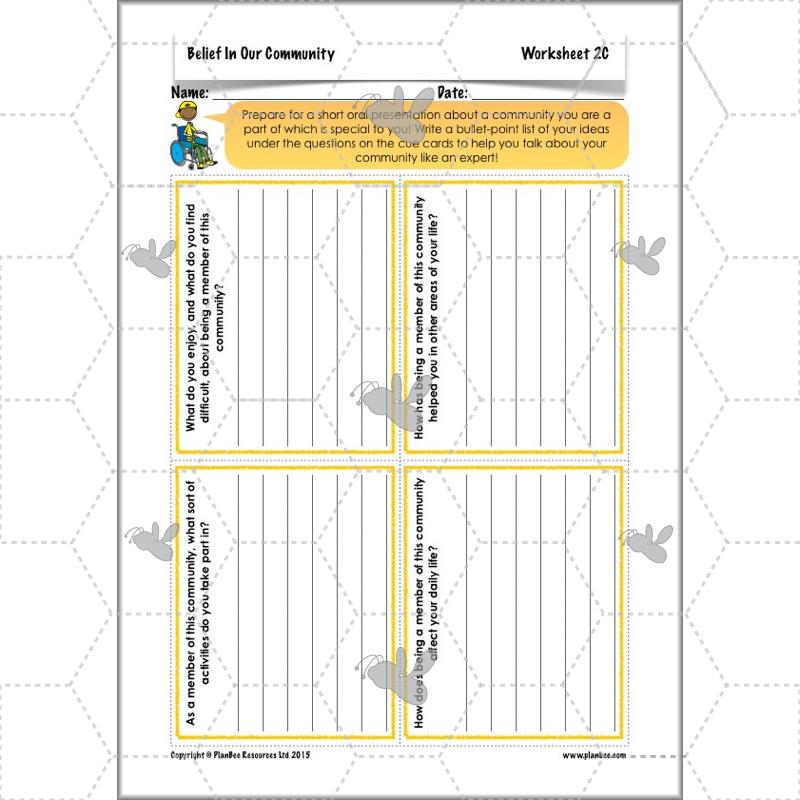PlanBee Belief In Our Community: Complete set of KS2 RE lessons