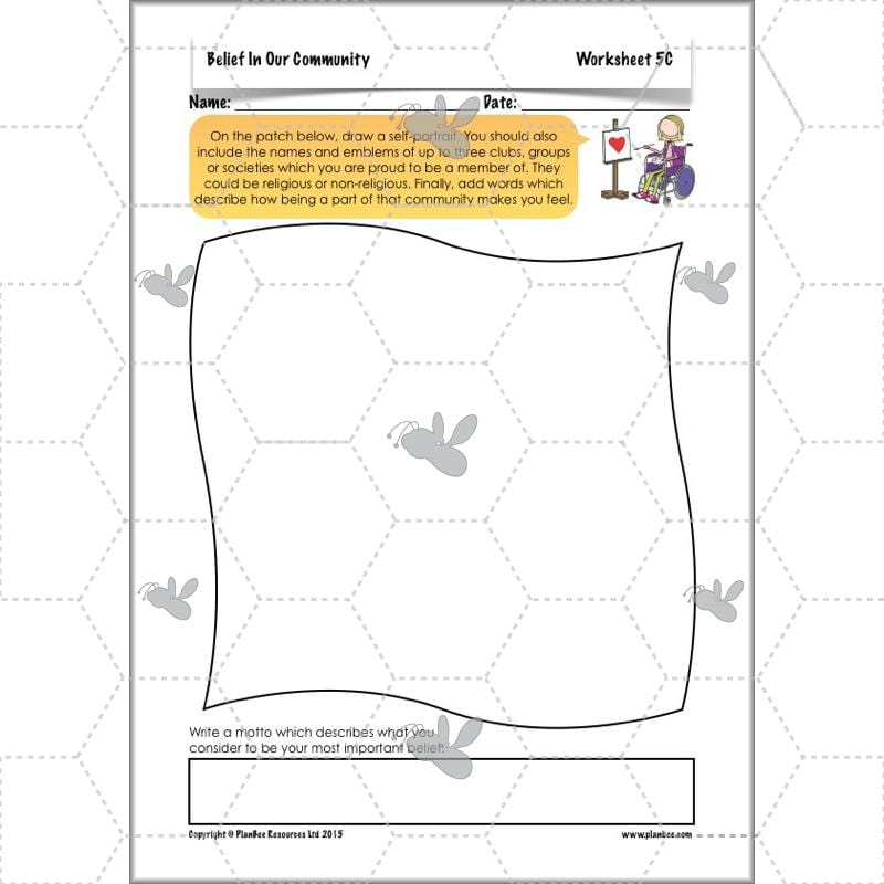 PlanBee Belief In Our Community: Complete set of KS2 RE lessons