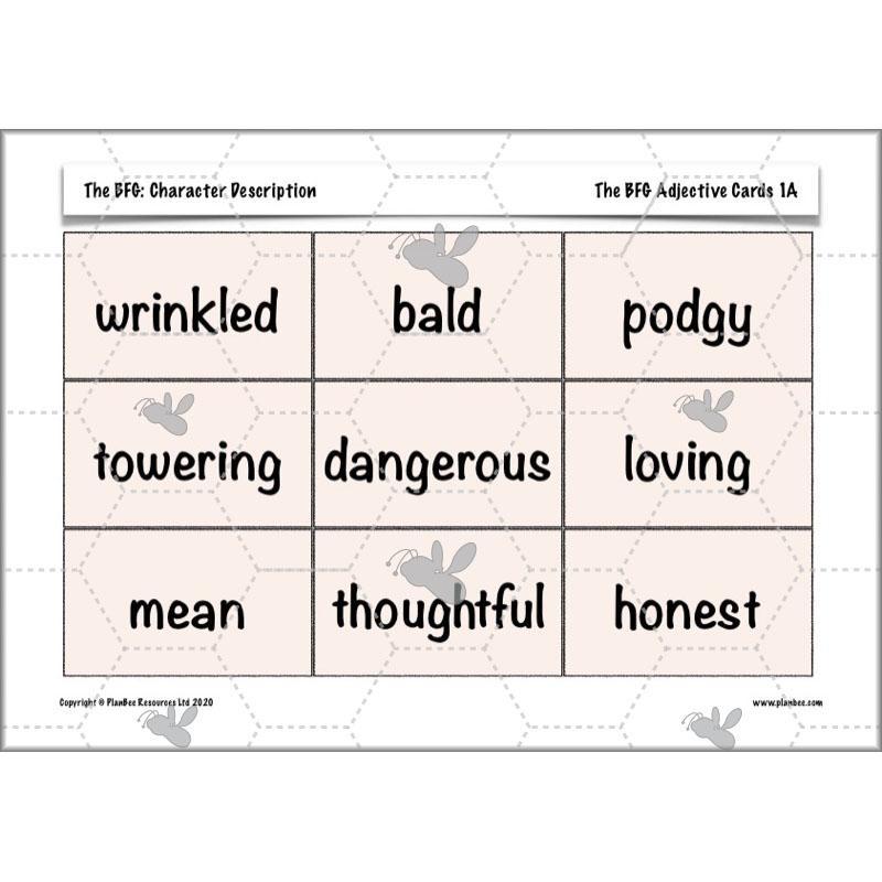 PlanBee The BFG Character Description KS2 Year 3 Planning by PlanBee