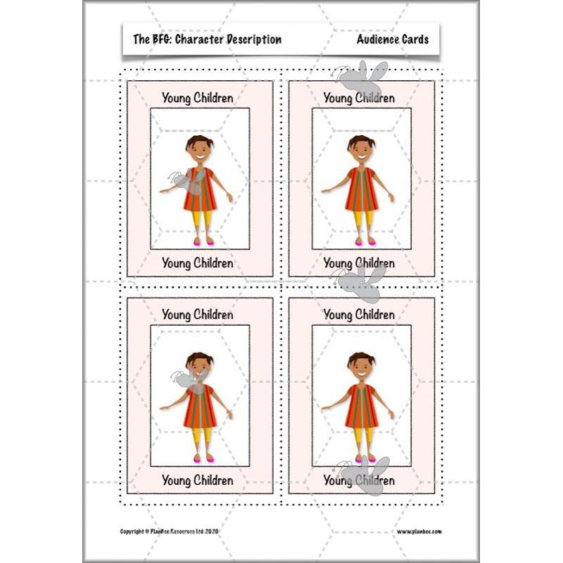 PlanBee The BFG Character Description KS2 Year 3 Planning by PlanBee