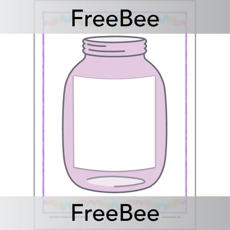 PlanBee FREE BFG Dream Jars Template by PlanBee