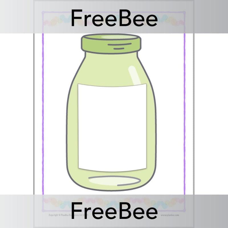 PlanBee FREE BFG Dream Jars Template by PlanBee