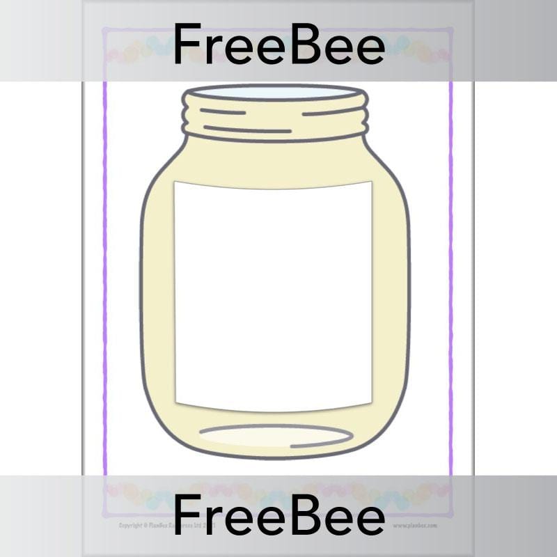 PlanBee FREE BFG Dream Jars Template by PlanBee