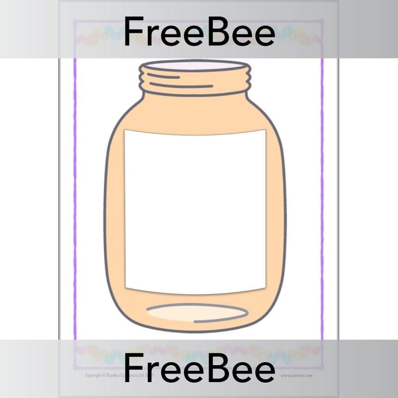 PlanBee FREE BFG Dream Jars Template by PlanBee