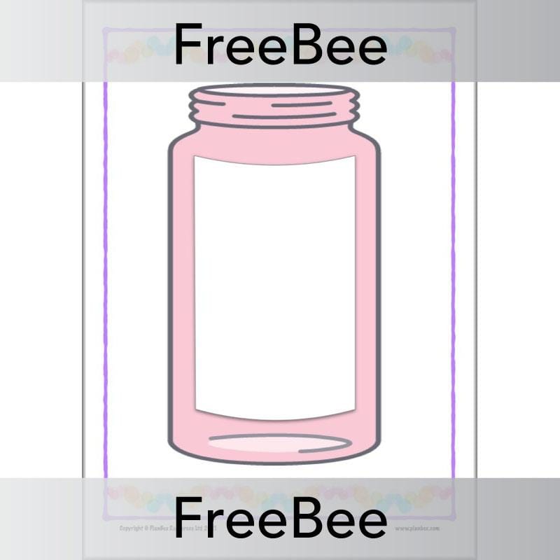 PlanBee FREE BFG Dream Jars Template by PlanBee