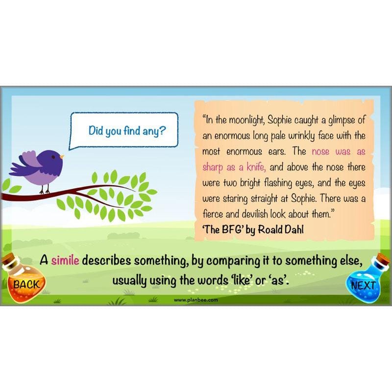 PlanBee The BFG Character Description | Planning and Resources | Year 3