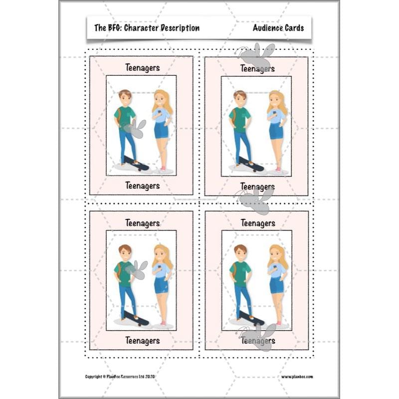 PlanBee The BFG Character Description | Planning and Resources | Year 3