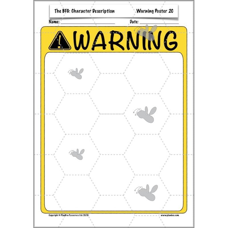 PlanBee The BFG Character Description | Planning and Resources | Year 3
