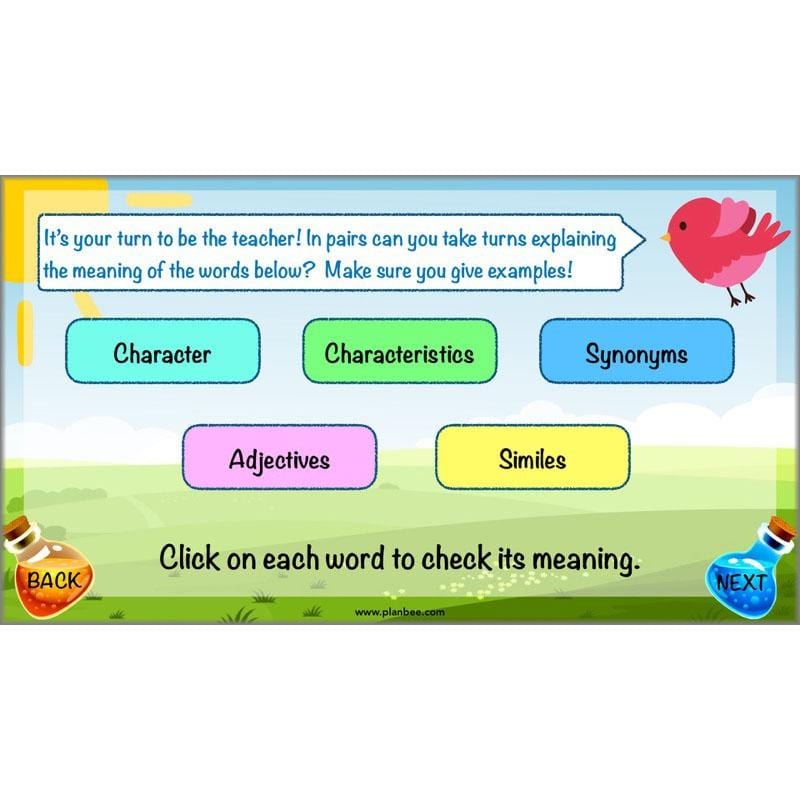 PlanBee The BFG Character Description | Planning and Resources | Year 3