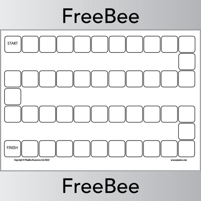 FREE Blank Board Game Template By PlanBee Free blank board game template by planbee