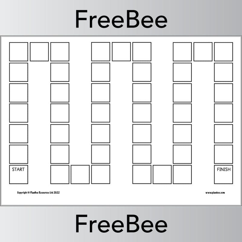 PlanBee FREE Blank Board Game Template by PlanBee