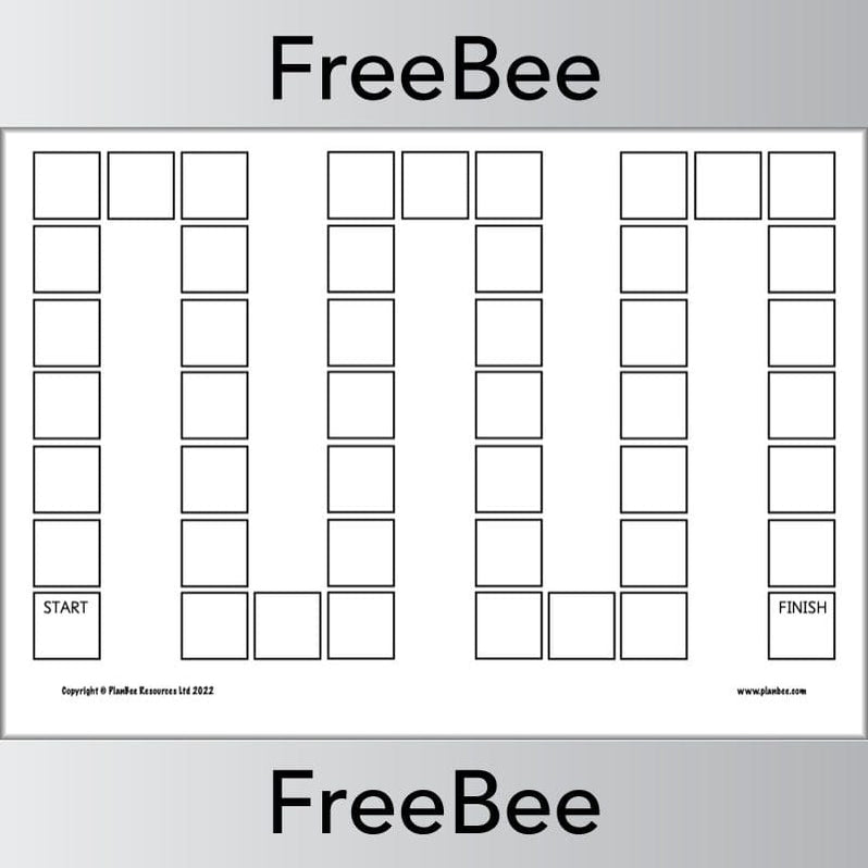 FREE Blank Board Game Template by PlanBee