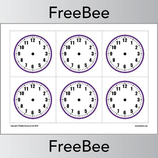 Blank Clock Faces | Free Teaching Resources by PlanBee for Free Printable Clock Face Template