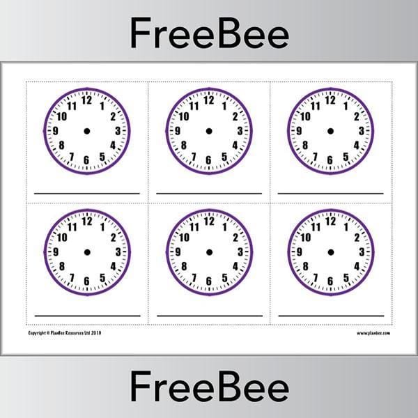 Blank Clock Face Worksheet Printable