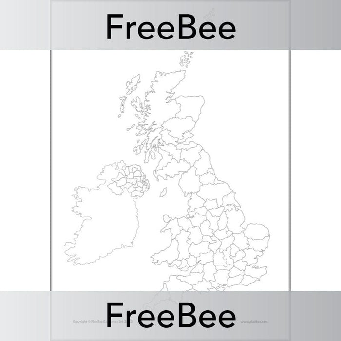 free-blank-map-of-uk-counties-by-planbee for Free Printable Map Of United Kingdom FREE Blank Map of UK Counties by PlanBee for Free Printable Map Of United Kingdom
