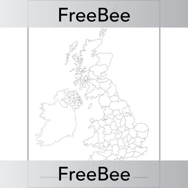 free-blank-map-of-uk-counties-by-planbee for Free Printable Map Of Great Britain FREE Blank Map of UK Counties by PlanBee for Free Printable Map Of Great Britain