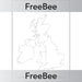 PlanBee FREE Blank UK Map by PlanBee
