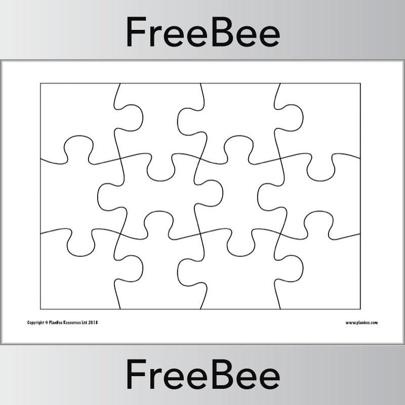 6 Piece Jigsaw Puzzle Template