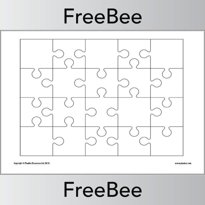 PlanBee Blank Jigsaws | Free KS1/2 Puzzle Template