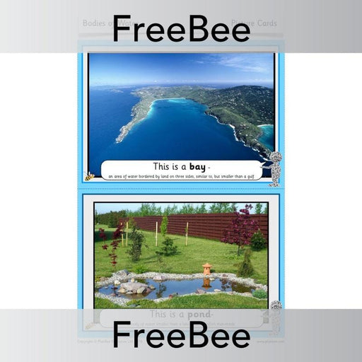 PlanBee Bodies of Water Picture Cards | PlanBee FreeBees