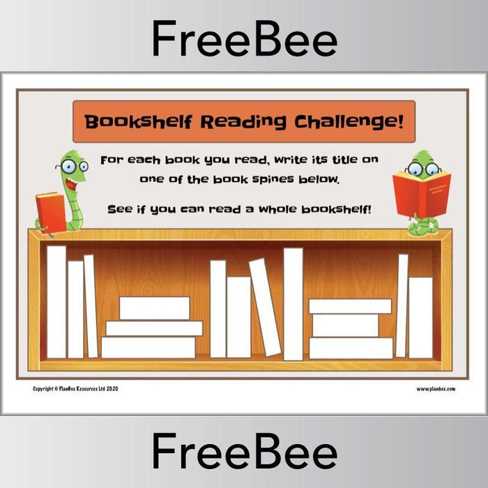 PlanBee Bookshelf Reading Challenges KS2 Sheet by PlanBee