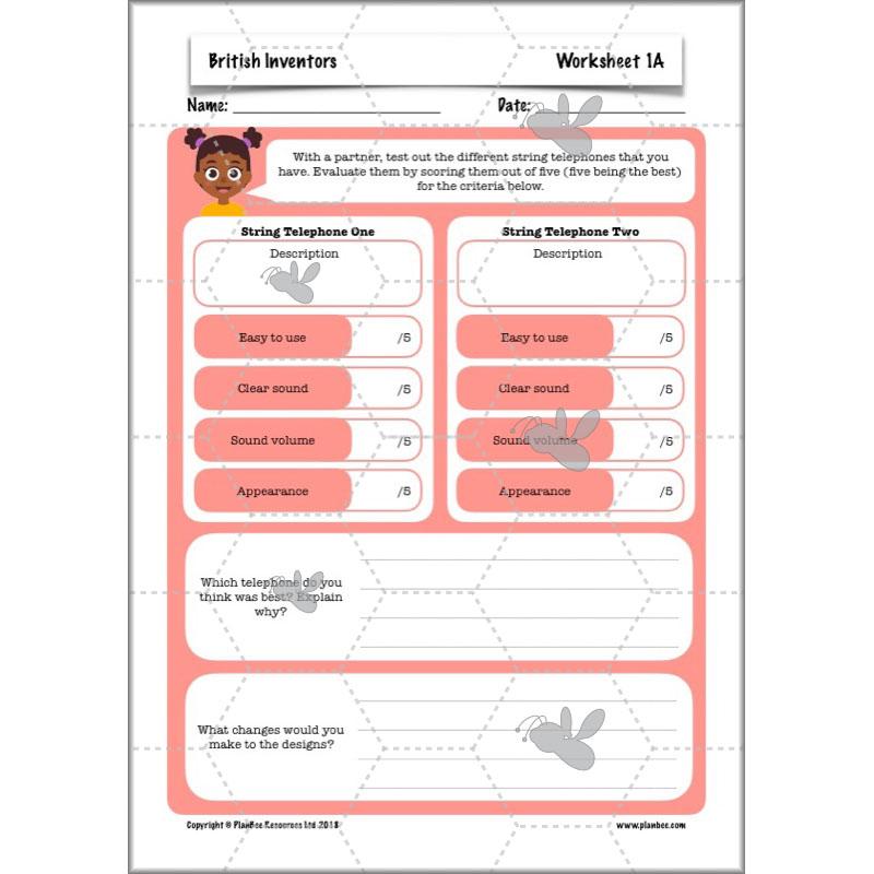 PlanBee British Inventors - British Inventions KS2 DT planning