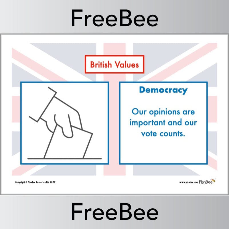 PlanBee Free British Values Poster Download by PlanBee