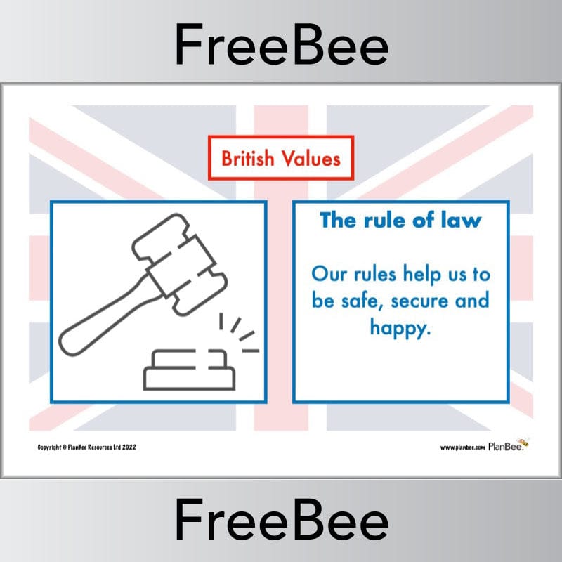 PlanBee Free British Values Poster Download by PlanBee