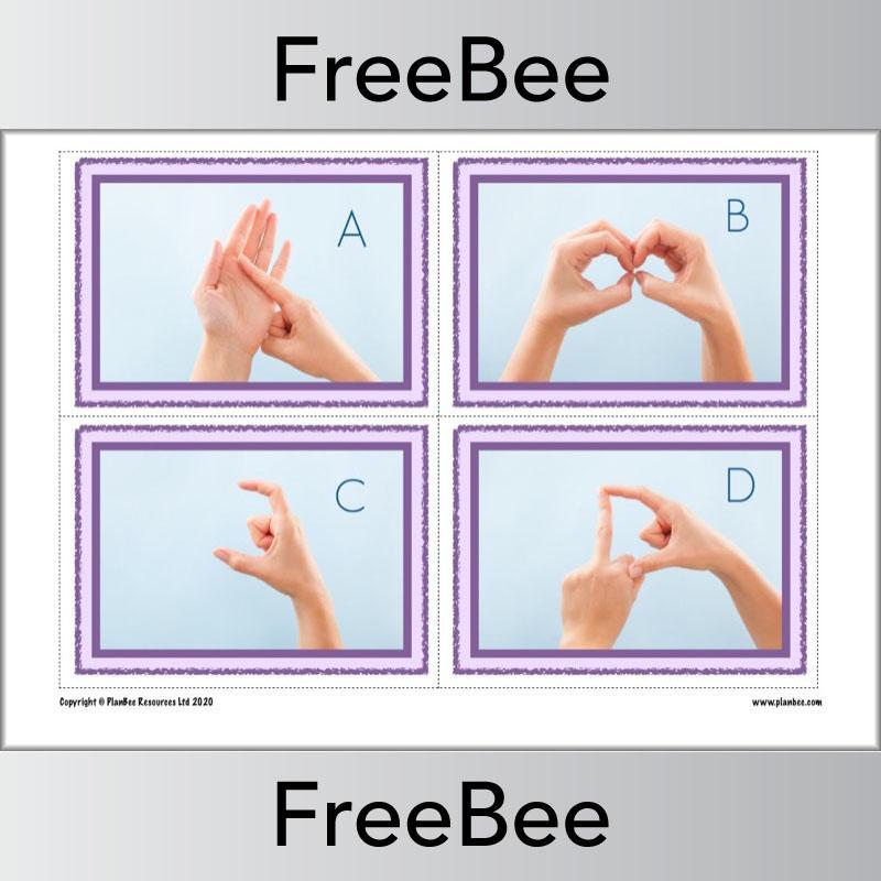 Free Pictorial Fingerspelling Alphabet Charts by PlanBee
