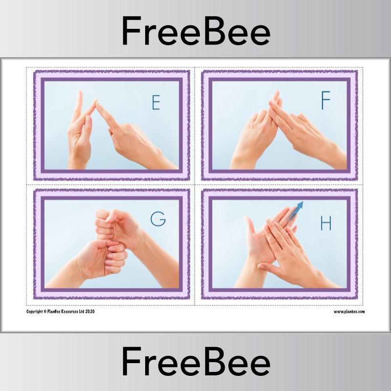 Free Pictorial Fingerspelling Alphabet Charts by PlanBee