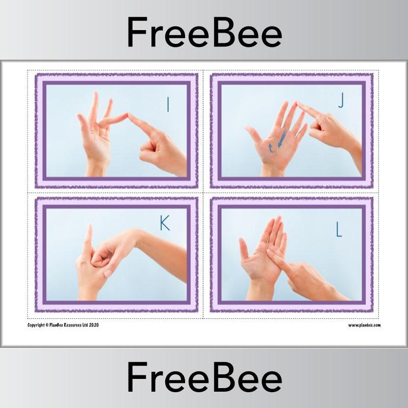 Free Pictorial Fingerspelling Alphabet Charts by PlanBee