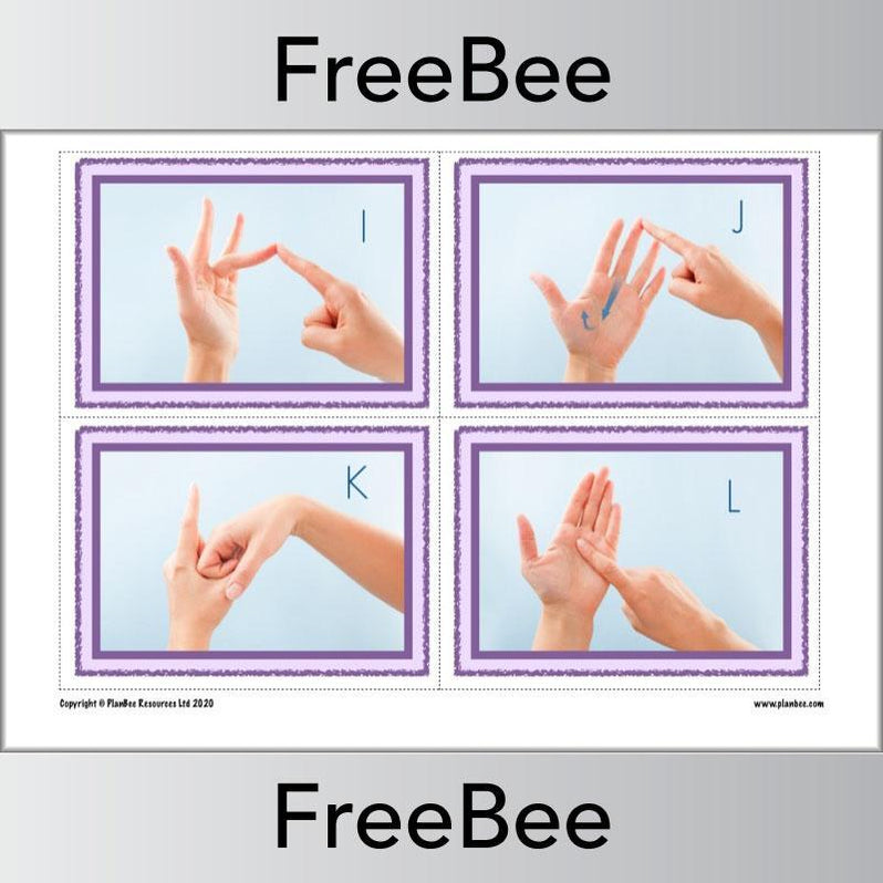 Free Pictorial Fingerspelling Alphabet Charts By PlanBee