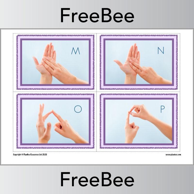 Free Pictorial Fingerspelling Alphabet Charts by PlanBee