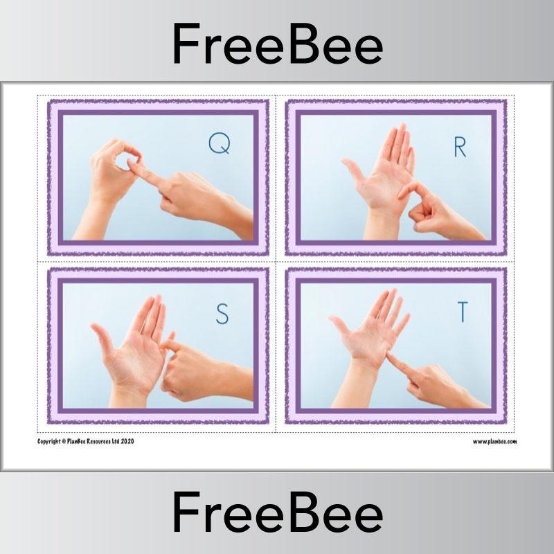 Free Pictorial Fingerspelling Alphabet Charts by PlanBee