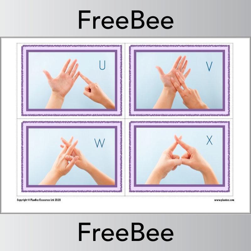 Free Pictorial Fingerspelling Alphabet Charts by PlanBee