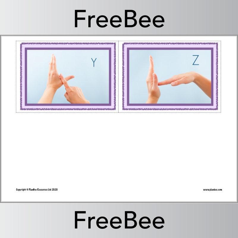 Free Pictorial Fingerspelling Alphabet Charts by PlanBee