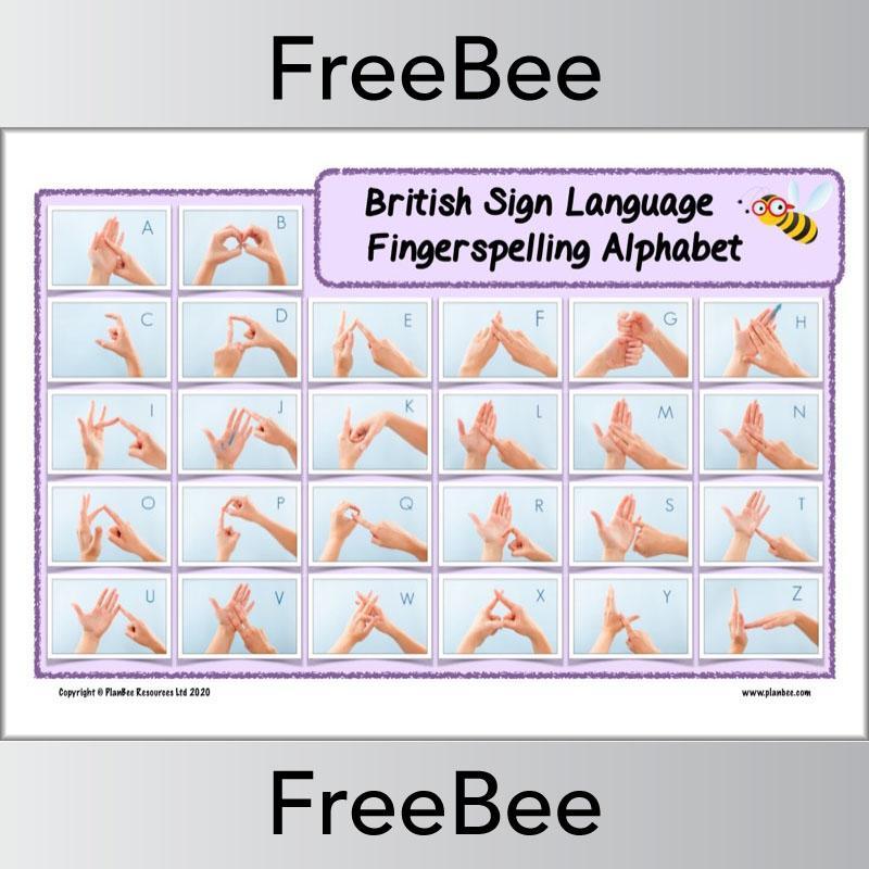 Free Pictorial Fingerspelling Alphabet Charts by PlanBee