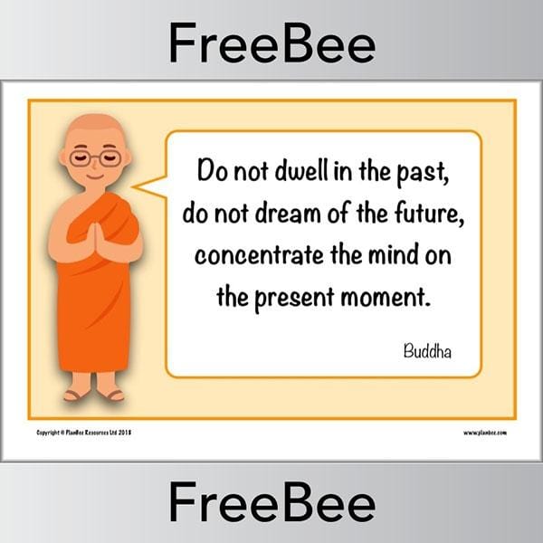 Free Inspirational Buddha Quotes Poster by PlanBee