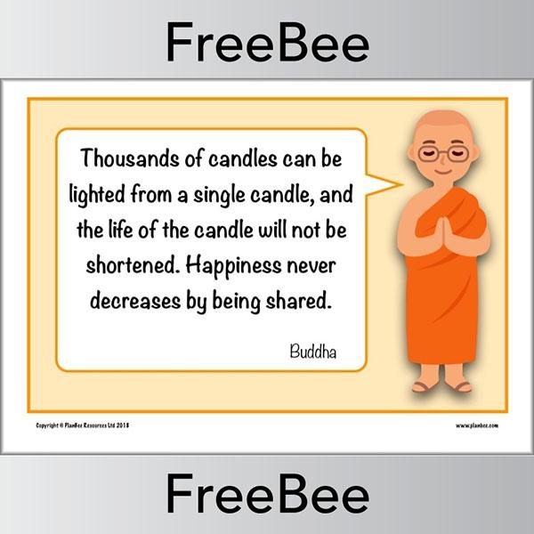 Free Inspirational Buddha Quotes Poster by PlanBee