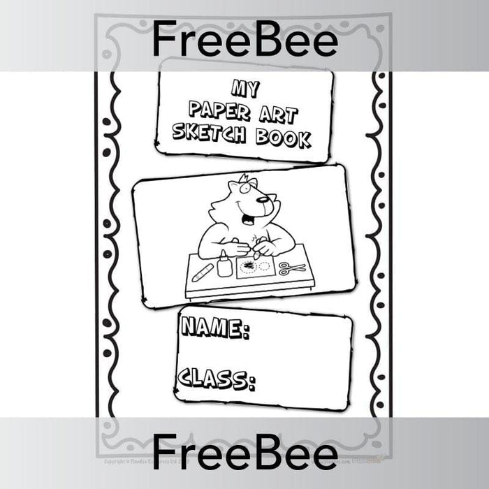 PlanBee KS1 Free Downloadable Art Sketch Book Covers