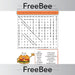 PlanBee Free Burgers Word Search by PlanBee
