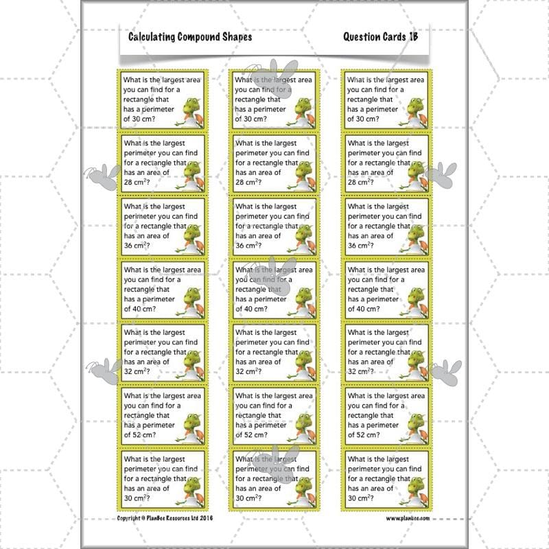 PlanBee Compound Shapes Volume and Area: KS2 Maths