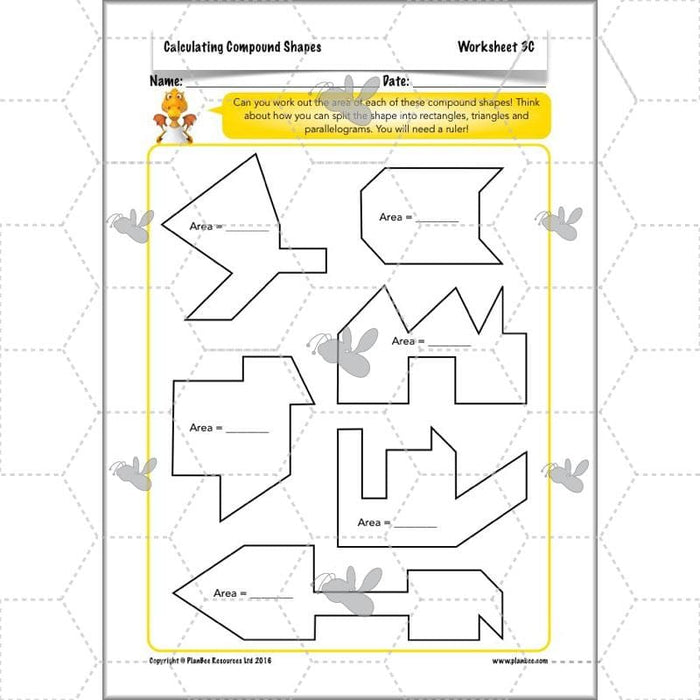 PlanBee Compound Shapes Volume and Area: KS2 Maths