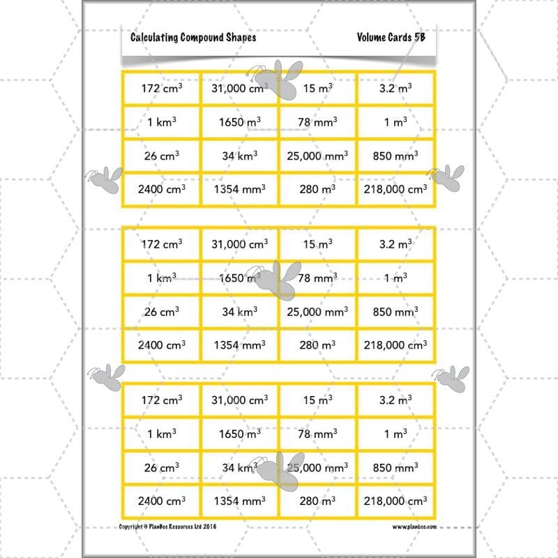 PlanBee Compound Shapes Volume and Area: KS2 Maths